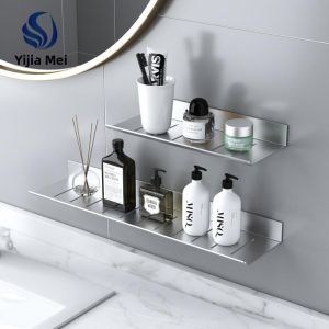 Wall-mounted Holeless Bathroom Shelf Aluminum