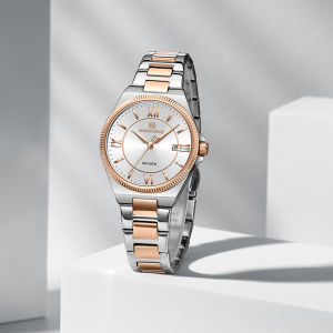 NAVIFORCE OriginalWomens Business Watch Stainless Steel Strap 30m Waterproof Calendar Simple Dial Womens Lady Casual Watch NF5073