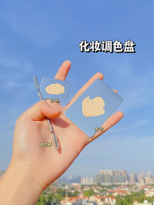 Stainless Steel Foundation Liquid Lipstick Mixing Wand Mini Ring Style Makeup Color Palette Beauty Tool for Any Skin Type