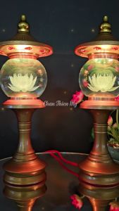 Đèn Thờ Phú Quý Hợp Kim Cao Cấp CHÂN THIỆN MỸ Trang Trí Bàn Thờ Đồ Thờ Cúng Phong Thuỷ M02