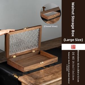 HUYING | Vintage Walnut Pen Storage Box for Calligraphy Beginners