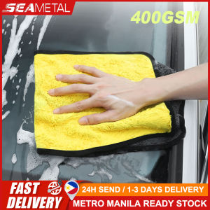 🇵🇭 SEAMETAL Extra Large Microfiber Car Wash Towel 400GSM Car Cleaning Drying Cloth Towel Car Truck Care Detailing