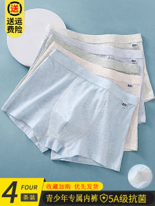 Teen Panties Male Student Development Period Pure Cotton 16-Year-Old Boy Childrens 14-Year-Old Junior High School Life Boxer Shorts