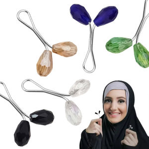 Scarf Hijab Pins Anti Slip Brooch Headscarf Shawl Scarf Lady Muslim Fixed Pins Scarf Hijab Clips Stylish Brooch for Women Jewelr