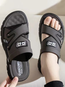 Summer Beach Mens Sandals Water-Resistant Anti-Slip Casual Sports Thick Bottom Slip-On Shoes Breathable Flat Rubber Sole