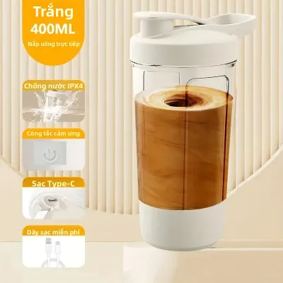 650Ml Điện Bình Lắc Di Động Whey Protein Tự Động Khuấy Máy Xay Sinh Tố Đa Năng Máy Trộn Nước Ép Cốc Tập Thể Hình USB Sạc