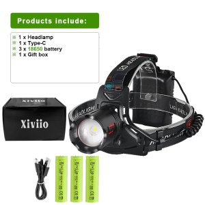 2026 Ultra Powerful LED Headlamp USB Rechargeable Head Torch Super Bright Long Range Head Flashlight Fishing Hunting Head Light