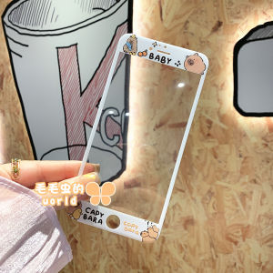 Cartoon Tempered Glass Film for Apple 4/4S/5/5S/6s/7/8 plus Full Screen Colorful Mobile Phone Film Cute Design Compatible with SE2/3