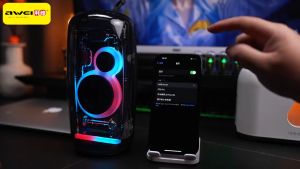 AWEI 20W Wireless Bluetooth Speaker | KA32 Water Proof Mini Portable Outdoor RGB HiFi Horn TWS Audio USB Player System