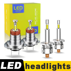 2Pcs Canbus H7 H1 LED Headlight Bulb Mini 360 Size 30000LM CSP High Low Beam Plug & Play For NISSAN TERRANO (D10) 2014-2023