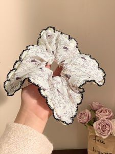 ผ้าปมดอกไม้สไตล์เกาหลี ริบบิ้นผ้าสำหรับผู้หญิง ริบบิ้นผูกผม ริบบิ้นผูกมัดผม ริบบิ้นผูกผมแบบยาว วัสดุผ้าฝ้าย