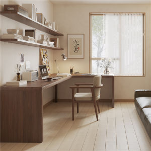 Solid Wood Corner Computer Desk For Home L-Shaped Desk Bookshelf Student Writing Table Bedroom Window Corner Desk