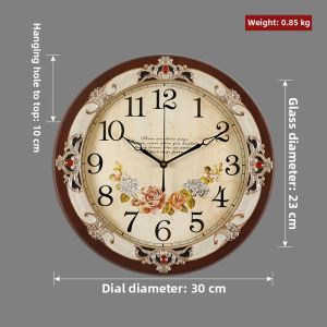 TIMESS | Quiet Simple Style European Quartz Clock Round