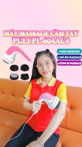 Máy massage cầm tayPuli PL-604AC4 - Giảm béo và thư giãn -  4 đầu thay thế