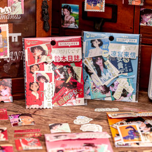 Bộ Decal Điện Thoại Di Động Thời Kỳ Showa Nhật Bản Phong Cách Anime Trang Trí Thủ Công Bằng Giấy Nghệ Thuật