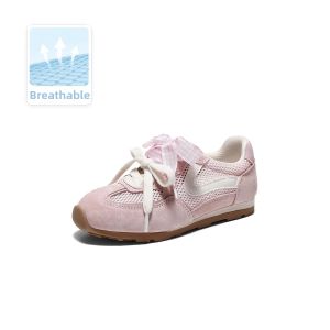 Belle | Raspberry Sugar Mesh Ballet Training Shoes
