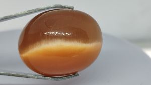Natural Orange Brazil Chrysoberyl Cats Eye 90.0 Cts. Cabochon Loose Gemstone