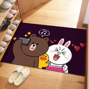 Cartoon Floor Mat Anti-Slip Bathroom Kitchen Toilet Living Room Bedroom Alas Kaki Comel 可爱卡通卫生间脚垫