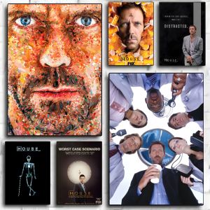 House MD TV Classic Vintage Poster HD Art Sticky Wall Waterproof Home Living Room Bedroom Bar Aesthetic Decoration