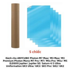 5 Chiếc Phim PFA 13 Inch 390x263x0.127mm NFEP Cho ANYCUBIC Photon M3 Max/M7 Max ELEGOO Sao Mộc 3D Máy In Phần