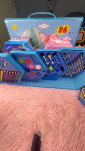 46pcs Coloring Set: Crayons & Colored Pencils for Kids