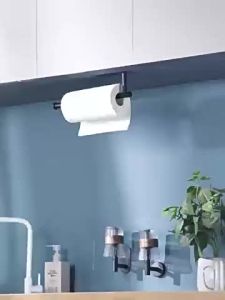 Adhesive Toilet Paper Holder Kitchen Roll Towel Rack Napkin Dispenser Absorbent Stand Tissue Hanger Bathroom Accessories