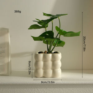 Nordic Style Indoor Office Living Room Desktop Artificial Plant Potted Decoration Miniature Landscape Ornament Fake Flower Green Plant