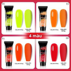 Bộ Gel Làm Móng Phát Sáng Trong Bóng Tối 15G Bốn Màu Màu Hồng Và Các Màu Khác Thích Hợp Cho Người Mới Bắt Đầu
