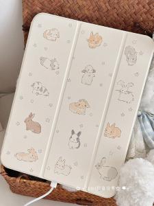 Kiki Original Acrylic iPad Protective Case High Transparent Tri-Fold Tablet Cover Book Style with Pen Slot for Mini6 11 Inch