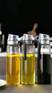 ROZEL Botol Kaca Minyak Olive Oil Cooking Seasoning Bottle 550ml