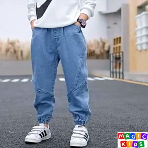Kids High Quality Denim Jeans Pure Cotton Streetwear Soft and Comfortable Casual Pants for Boys 3-10 Years Old