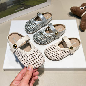 Breathable Lace-Up Girls Slip-On Sandals