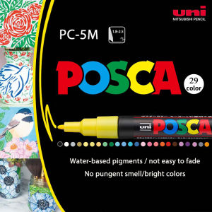 1Pcs Uni Posca PC-5M Paint Marker- Extra Fine Tip 1.8-2.5mm Water-Based 29 Colors Available