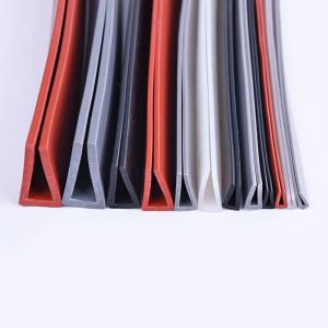 1/5/10/20 Meters Translucent Red Gray Black Silicone Rubber U Sealing Strip Glass Metal Wood Panel Edge Trim