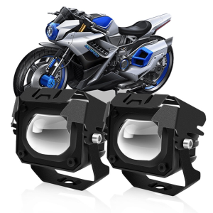 รถจักรยานยนต์ LED ไฟหน้าสำหรับรถจักรยานยนต์ไฟเสริม60W Farol LED Moto IP68กันน้ำสูงและต่ำสีขาวและสีเหลืองสองสี