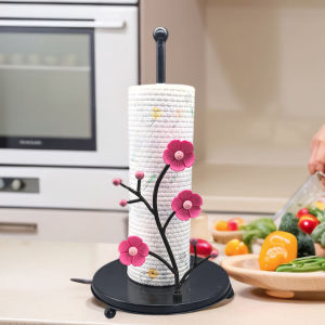 รACK กระดาษทิชซู๊กเกอร์ตั้งโต๊ะครัวสไตล์ญี่ปุ่น สตีล ดอกซากุระ 2025 รACK กระดาษชำระตั้งใหม่สำหรับผ้าเช็ดหน้าแบบขี้เกียจ