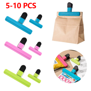 5-10 PCS T-Type Food Bag Clips Kitchen Sealing Clips for Snacks Pasta Leak Moisture Proof Sealer Clamps for Fresh Storage