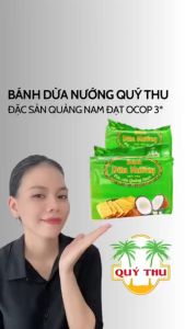 Bánh Dừa Nướng Quảng Nam - Bánh Dừa Nướng Quý Thu - Gói 150G - 10 Gói Nhỏ - Taiwan Foods