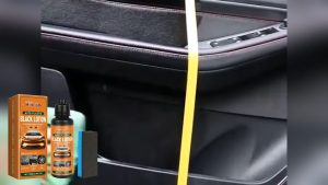 Homonth Car Plastic Restorer Interior Trim Stain Cleaner Black Shine Plastic Renovation Agent 1set