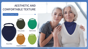 Ehucon Soft Ice Silk Patient Care Neck Apron Breathable Lightweight Neck Tracheostomy Protector