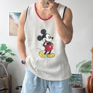 SUOSHE | Cartoon Mickey Print Sleeveless T-Shirt