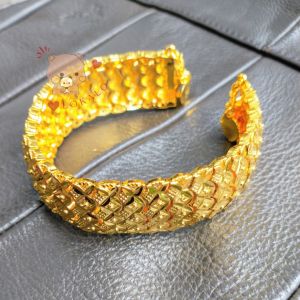 Lắc Tay Nữ Đẹp Mạ Vàng 18k Kiểu Da Cá (Rộng ~23cm Dài 20 Cm Có thể Cắt Ngắn) - Lokalo - Bảo Hành Đổi Trả Miễn Phí Trong 07 Ngày (Có Video Thật) 28922