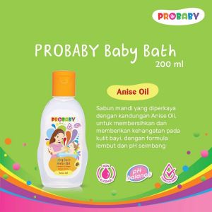 Probaby Bath For Body & Hair 200 ml 230ml Refil Sabun Sampo Mandi Bayi Perawatan Kulit Bayi