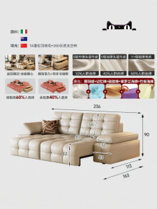 MEIZHAISHENGHUO | Adjustable Leather Sleeper Sofa Bed