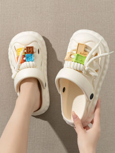 Womens Drooping Hole Shoes Summer 2024 New Outdoor Outdoor Non-Slip Silent Non-Stinky Feet Beach Sandals for Women