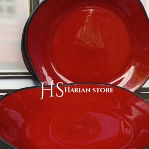 12 PCS PIRING RAMEN KOTAK 9INCH PLASTIK RAMEN DOP TEBAL
