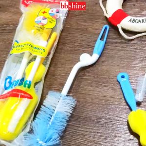Bộ cọ rửa bình sữa Cọ bình sữa 5 chi tiết xoay 360 độ siêu tiện lợi BBShine SS023