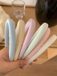 Sweet Creamy Narrow Hairband Outdoors Womens Hair Accessories Hairpins Pressed Hair Stylish Versatile Summer Headband