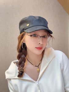 Retro Korean Style Suede Horse Riding Hat for Women Autumn Winter New Fashion Small Face Effect Newsboy Cap British Style Painter Hat