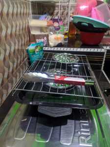 panggangan sosis/pangangan portable modern minimalis elegan gratis capitan dan baling2 1 set